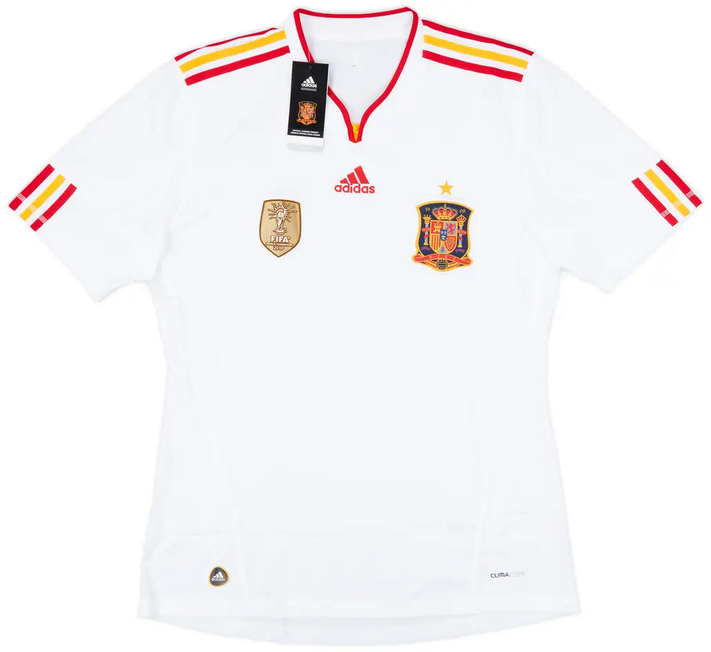 Men's Spain 2011/12 (Away) w/ FIFA World Champions patch Retro Jersey