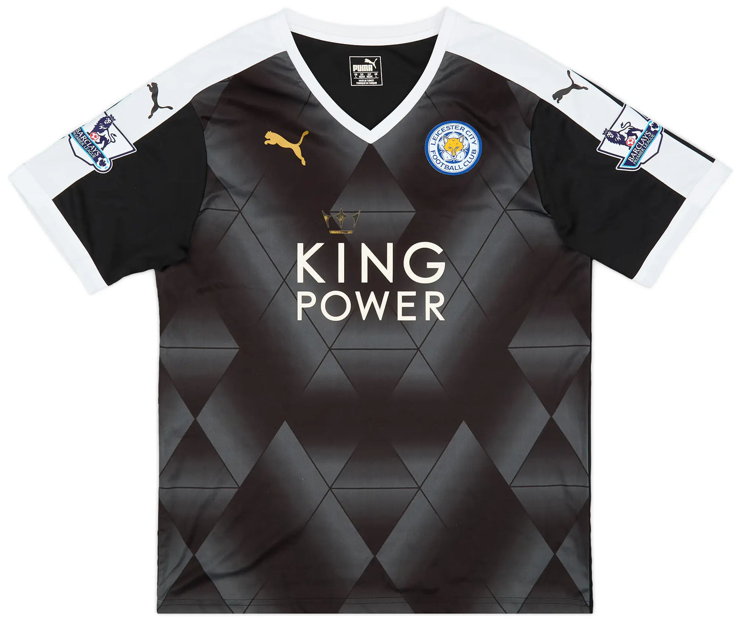 Men's Leicester City 2015/16 (Away) w/ Premier League badge Retro Jersey