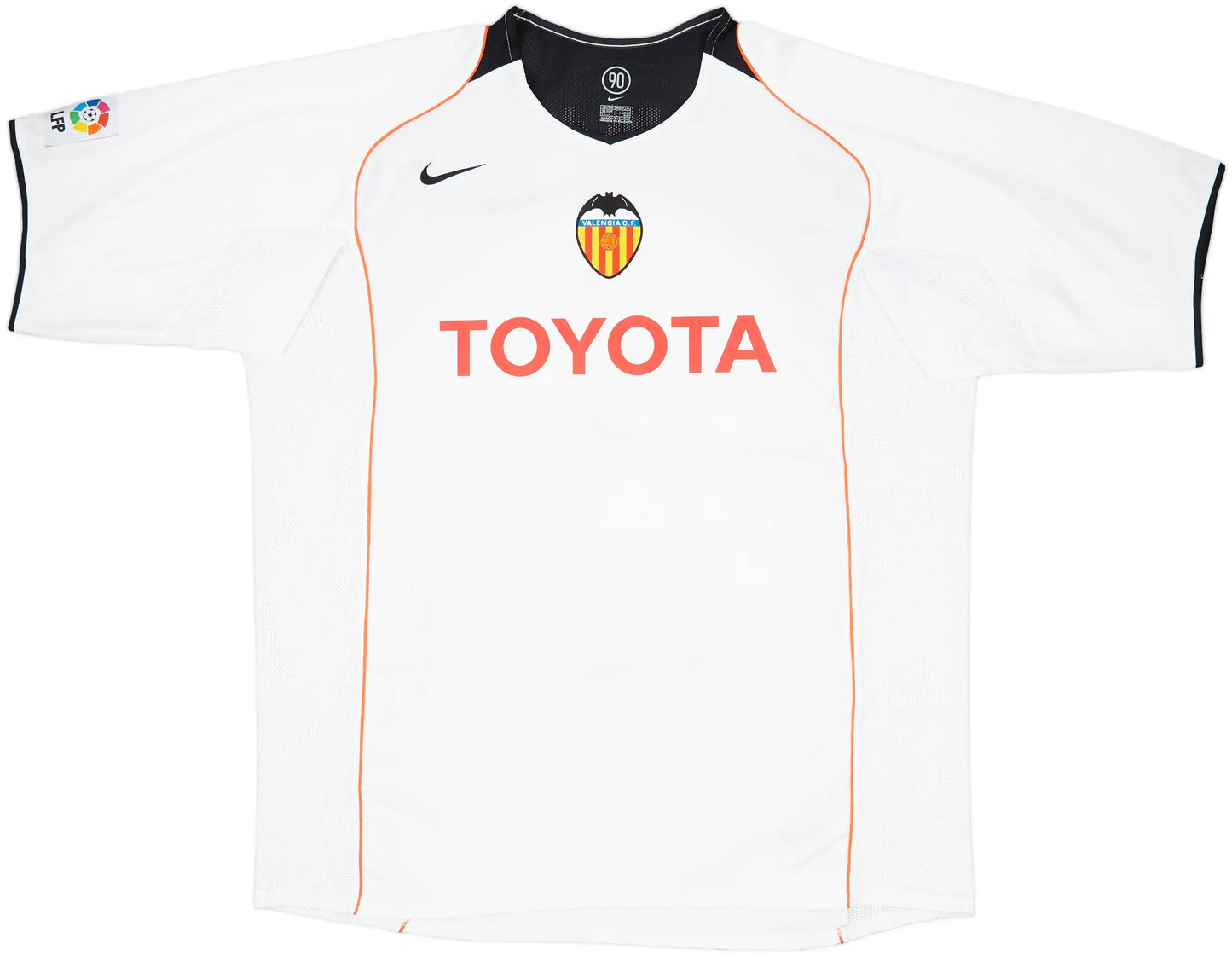 Men's Valencia CF 2004/05 (Home) w/ La Liga badge Retro Jersey