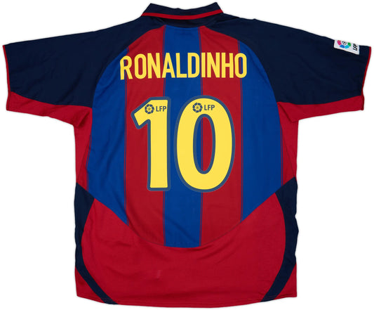 Men's FC Barcelona 2003/04 (Home) Retro Jersey