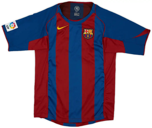 Men's FC Barcelona 2004/05 (Home) Retro Jersey