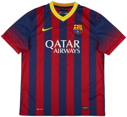Men's FC Barcelona 2013/14 (Home) Retro Jersey