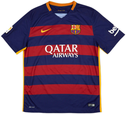Men's FC Barcelona 2015/16 (Home) Retro Jersey
