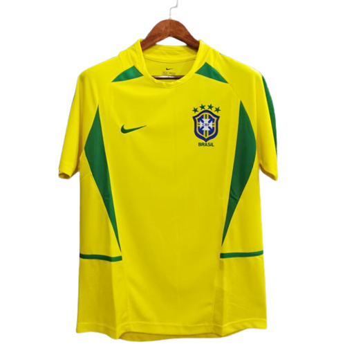 Men's Brazil 2002 (Home) Retro Jersey