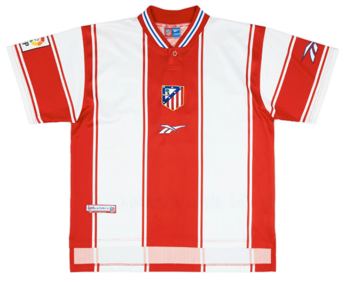 Men's Atletico Madrid 1999/00 (Home) Retro Jersey