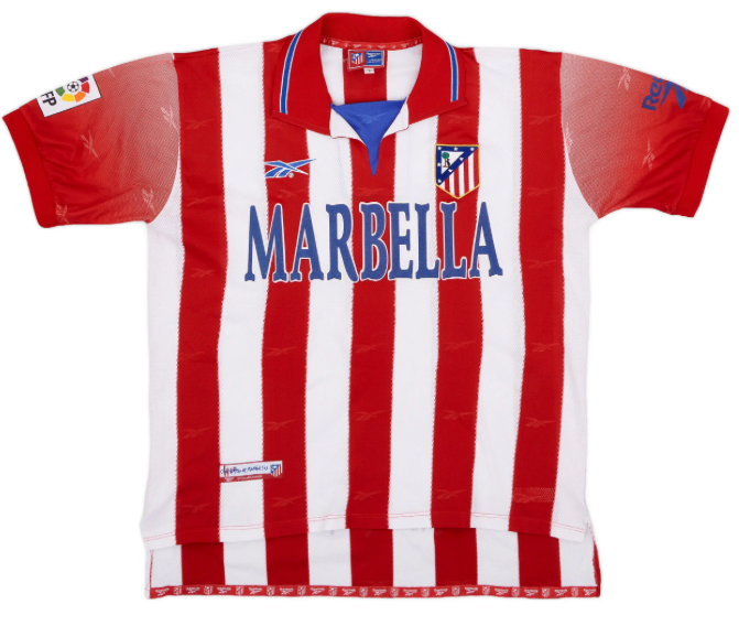 Men's Atletico Madrid 1998/99 (Home) Retro Jersey