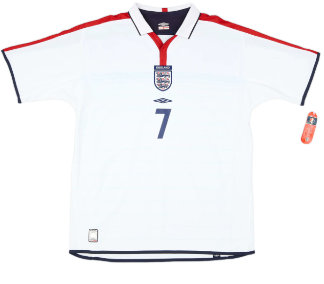 Men's England 2004 (Home) Retro Jersey