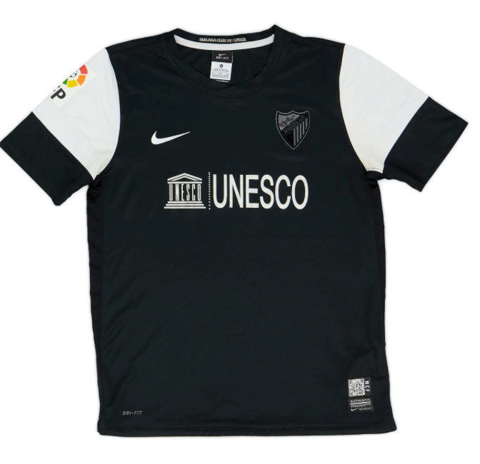 Men's Malaga CF 2012/13 (Away) w/ La Liga badge Retro Jersey