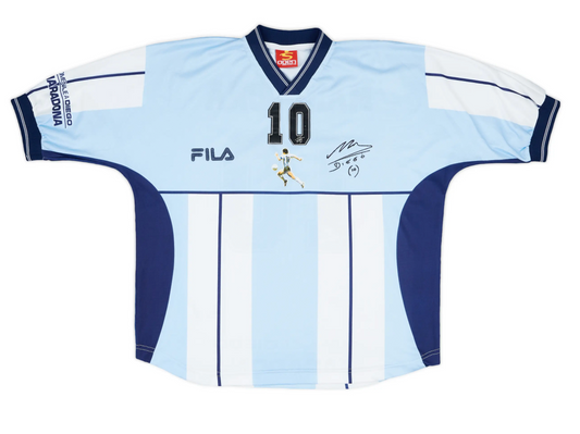 Men's Argentina 2001 (Farewell Diego Maradona Testimonial Shirt) Retro Jersey
