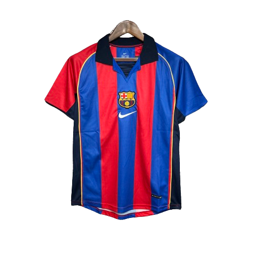 Men's FC Barcelona 2001/02 (Home) Retro Jersey
