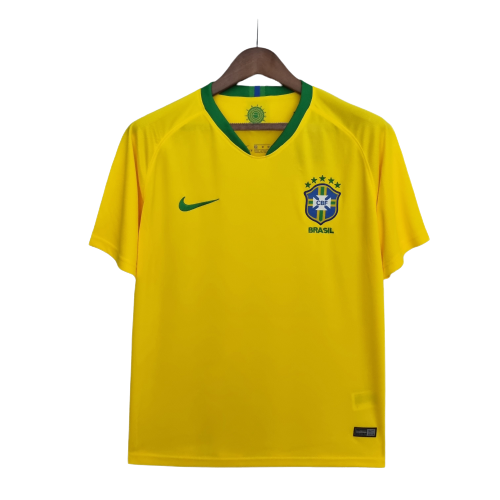 Men's Brazil 2018 (Home) Retro Jersey
