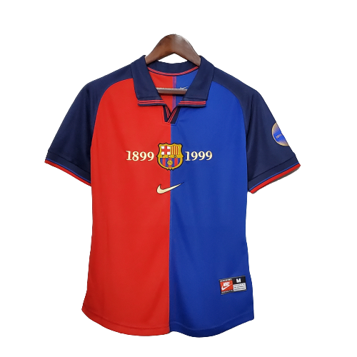 Men's FC Barcelona 1999/00 (Home) Retro Jersey