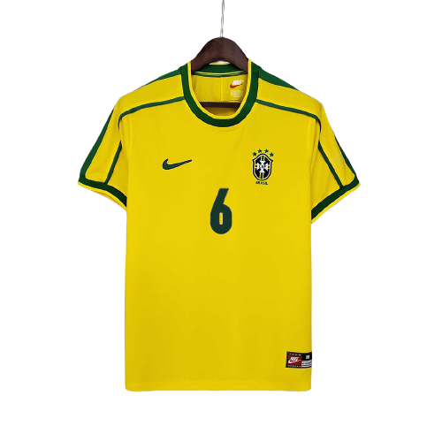 Men's Brazil 1998 (Home) Retro Jersey