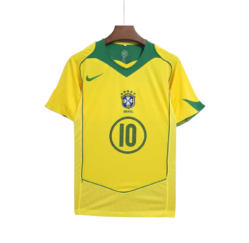 Men's Brazil 2004 (Home) Retro Jersey