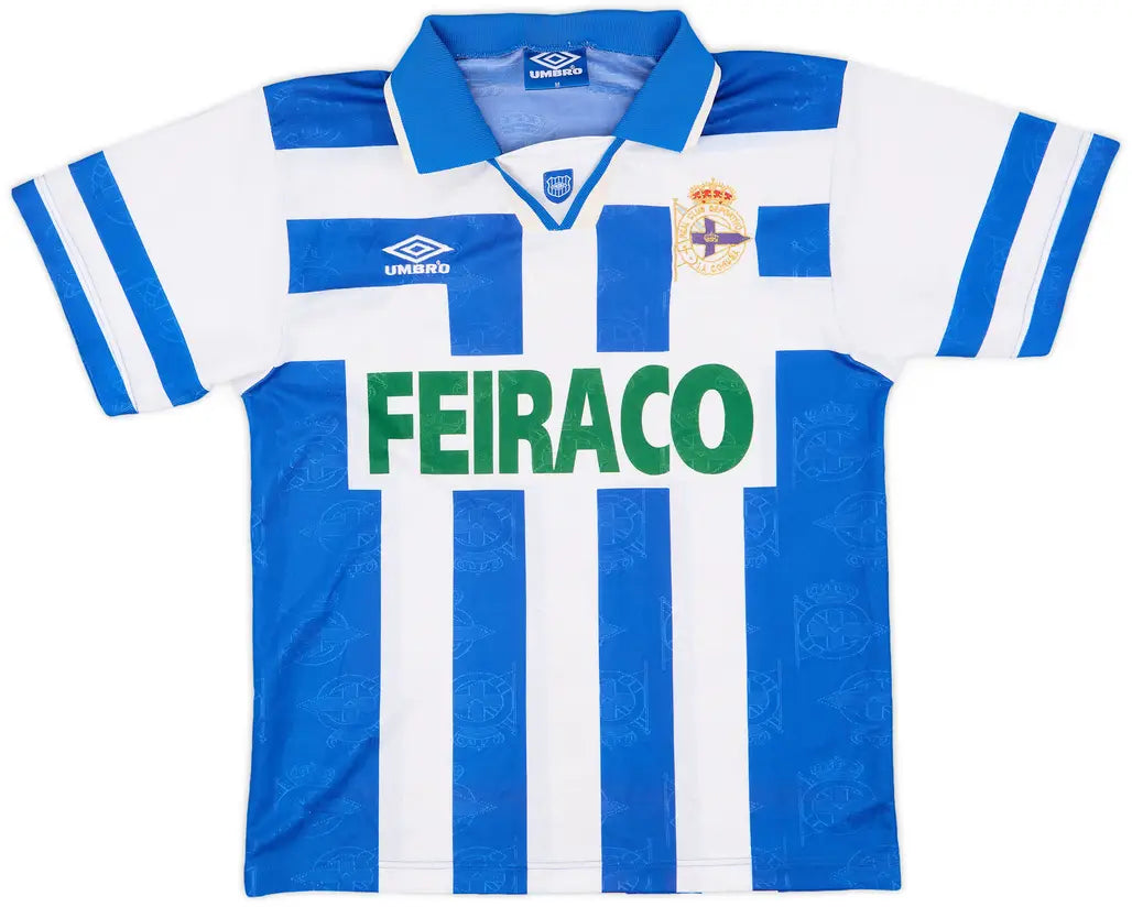 Men's Deportivo de La Coruña 1996/97 (Home) Retro Jersey