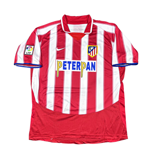Men's Atletico Madrid 2003/04 (Home) w/ La Liga badge Retro Jersey